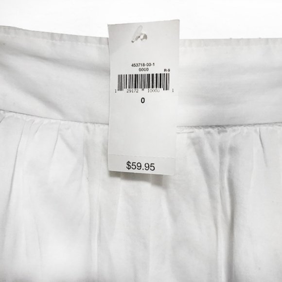 White a-line summer skirt with crochet details - Picture 4 of 5